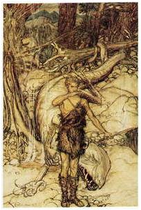 Arthur Rackham, from Siegfried and the Twilight of the Gods, William Heinemann, 1911, by permission of Barbara Edwards, courtesy Mary Evans Picture Library, London ( 80   )