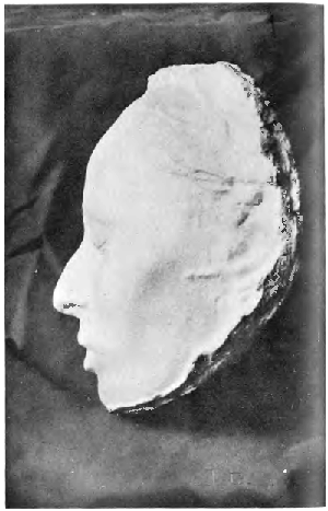 Fig. 3.A mould taken from a life-mask found in the
Pyramid of Teta by Mr. Quibell