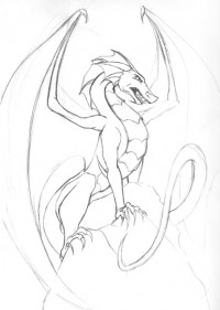 Dragon-full-body-sketch<br />: 